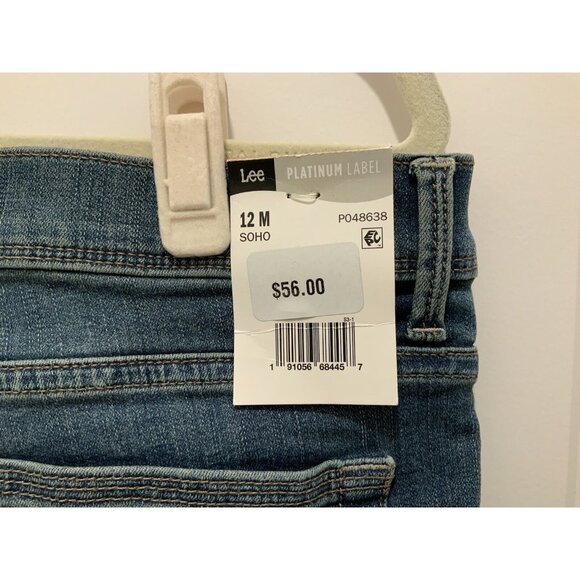 Lee Jeans 12M Ladies Platinum Label Slimming Fit Capri Embroider Soho Color NWT - Picture 8 of 10
